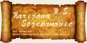 Marijana Stjepanović vizit kartica